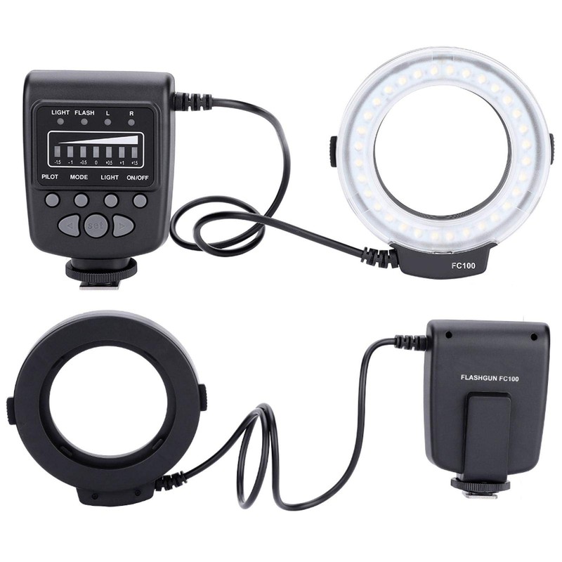 CCYLEZ LED Flash Light Ring Kit, Ring Adapter, Flash Controller