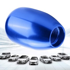 KooingTech Manual Shift Knob, Universal Shift Knob, 6 Speed Manual Shift Knob, Sensitivity Replacement Manual Gear Shift Knob, Car Gear Shift Knob Cover with 8, 10, 12MM Adapters (Blue)