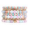 RIAH FASHION Inspirational Multi Layer Beaded Stackable Statement Bracelets -