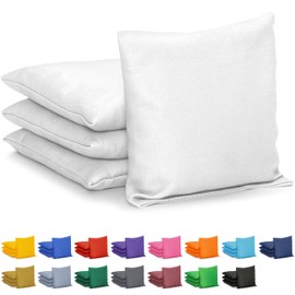 GoSports Cornhole Bean Bags Set of 4 - Regulation All Weather - Classic White