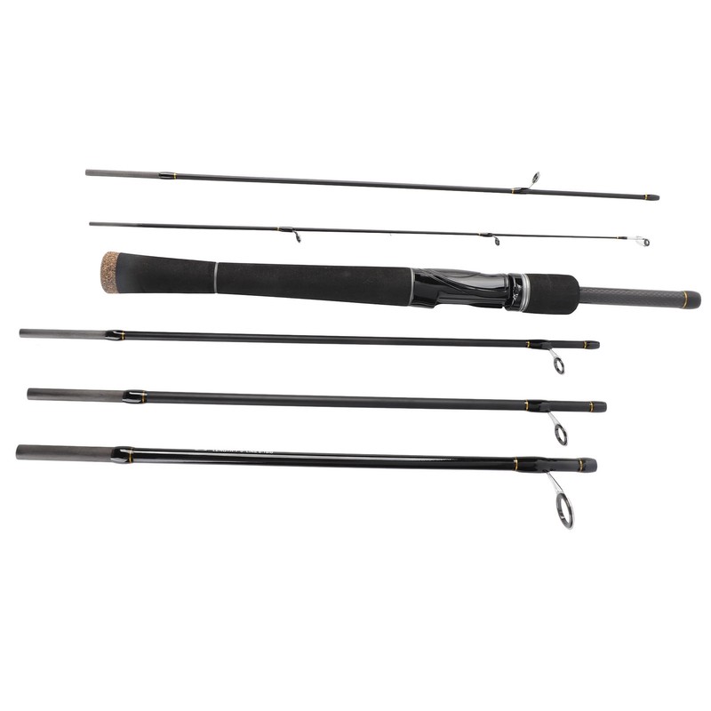 6.9ft Fishing Rod Portable 6 Sections Carbon Fiber Lightweight Fishing