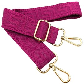 Adjustable Shoulder Strap for Bags, Rose, Bag Straps for Changing, Bag Strap Wide with Carabiner Gold, 80-130 cm Carry Strap, Bag for Women, Shoulder Strap, Handbag, 3.8 cm, 1319