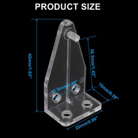 Murtenze 4 Pack Hold Down Brackets, Clear Plastic Blind Brackets for 2" Blinds Bottom Rail Hold Clips Profile Blinds