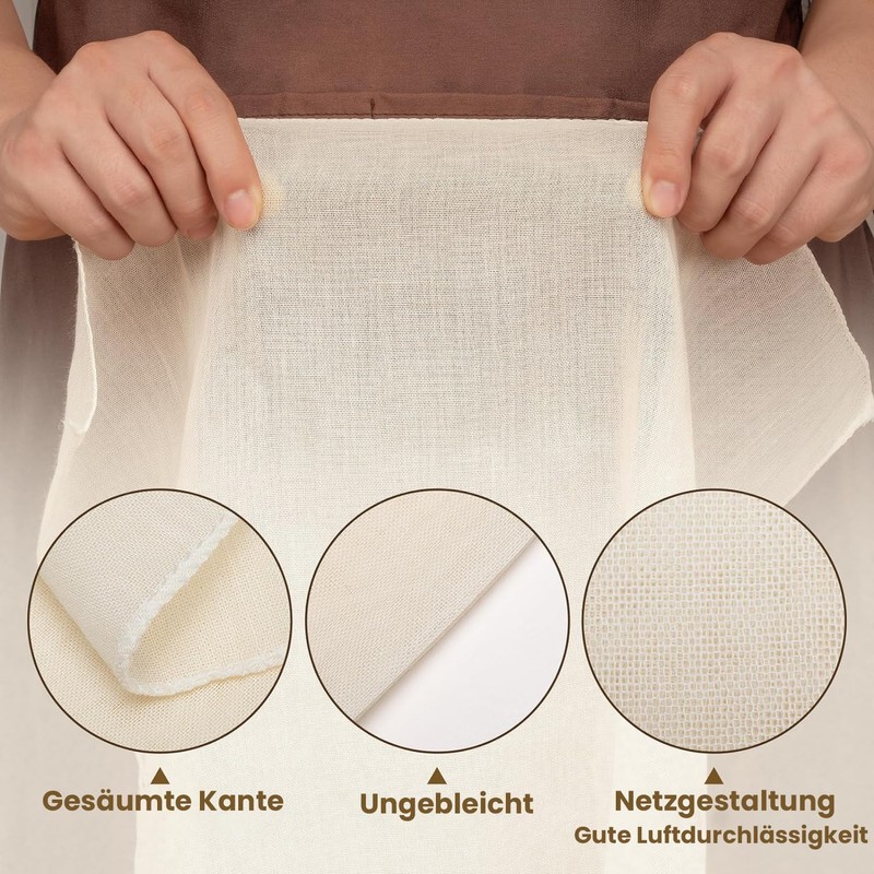 Esshogo Pack of 4 Straining Cloths 50 x 50 cm,
