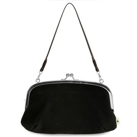 AYANOKOJI Oblong Wallet, Canvas, Solid Color, Long Wallet, Wallet, Pochette, Women's, Men's, Large Capacity, Made in Japan, Black