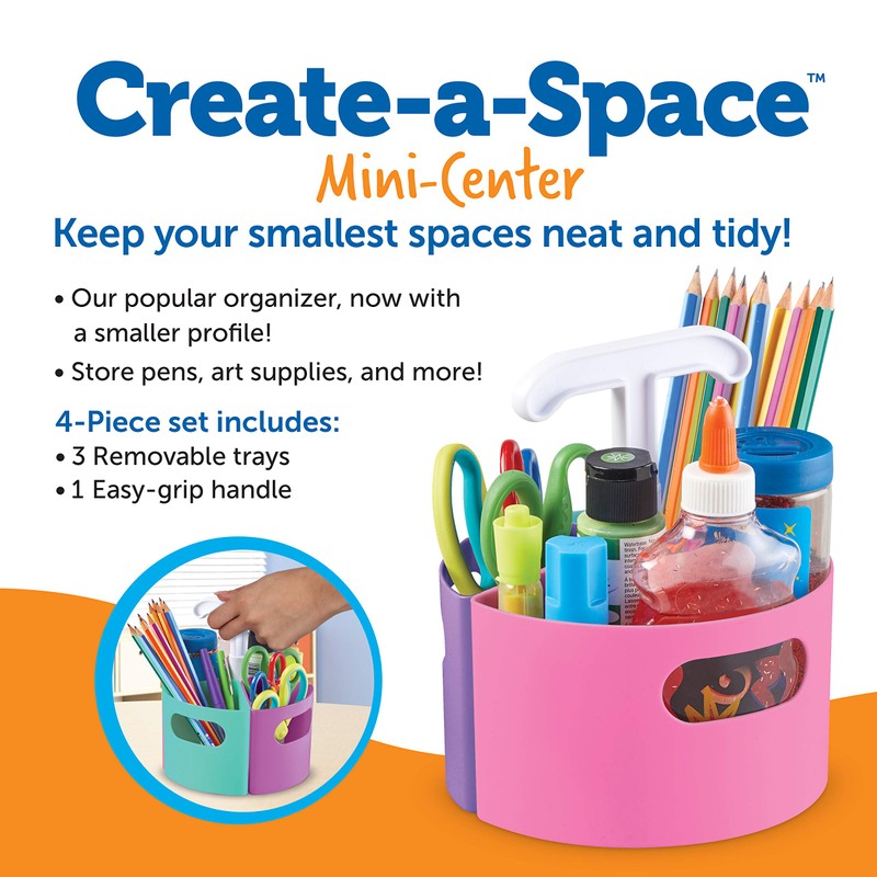 Learning Resources Create-a-Space - Mini Centro de Almacenamiento - Pastel,
