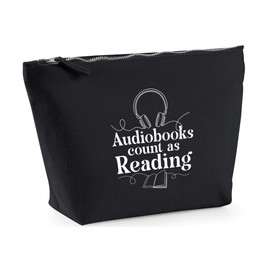 Hippowarehouse Audiobooks Count as Reading Printed Make up Cosmetic wash Bag 18x19x9cm