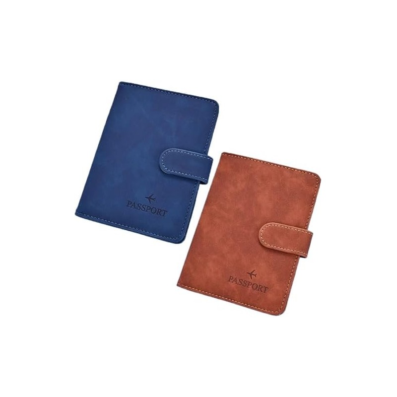 2 Unidades Cartera para Pasaporte RFID, 2 Packs Funda y