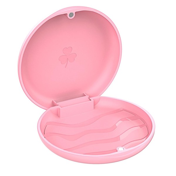 Round: Denture Storage Box, Partial Denture Storage Container, Mouthpiece Case, Retainer Case, Magnetic Closure, Multi-functional, Dustproof, Waterproof, Mouthpiece, Lightweight, Compact, Portable, Airtight, For Home, Travel, Office, Stylish Denture Case