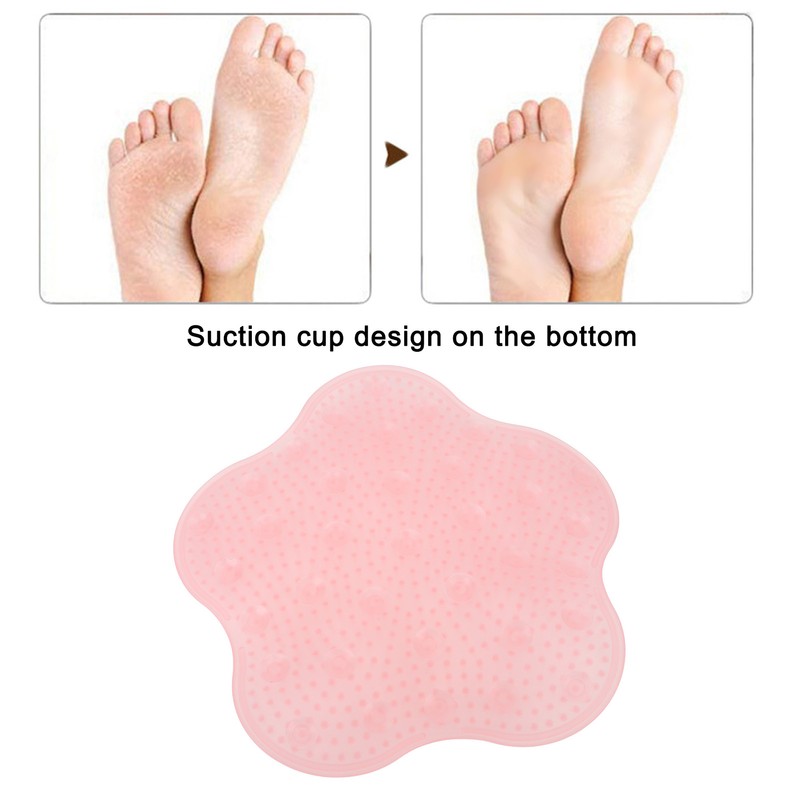 3PCS Shower Foot and Back Scrubber Silicone Wall Mounted Bath