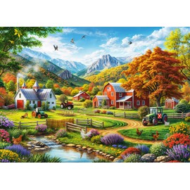 Puzzles 1000 Pieces for Adults jigsaw puzzles for adults 1000 Piece Puzzle Educational Games -Beautiful Village Scenery-Decoration Puzzle