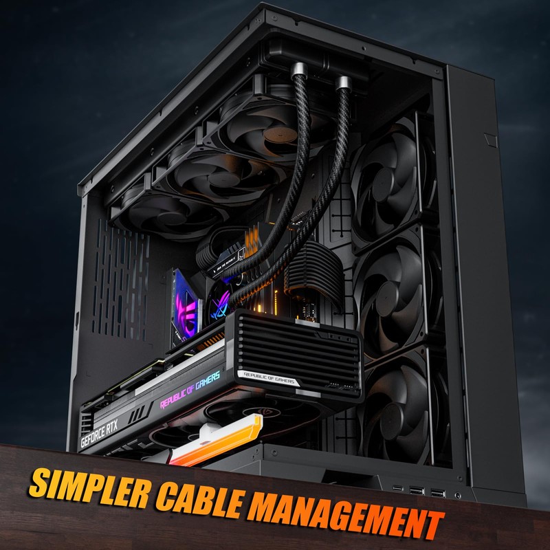upHere U2K Case Fan 120mm Black PWM Silent Computer Cooling