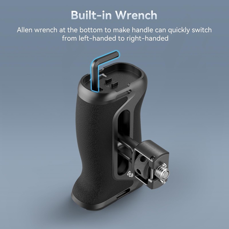 SMALLRIG Side Handle with (1/4" & 3/8") Two-in-One Fixing Screw,