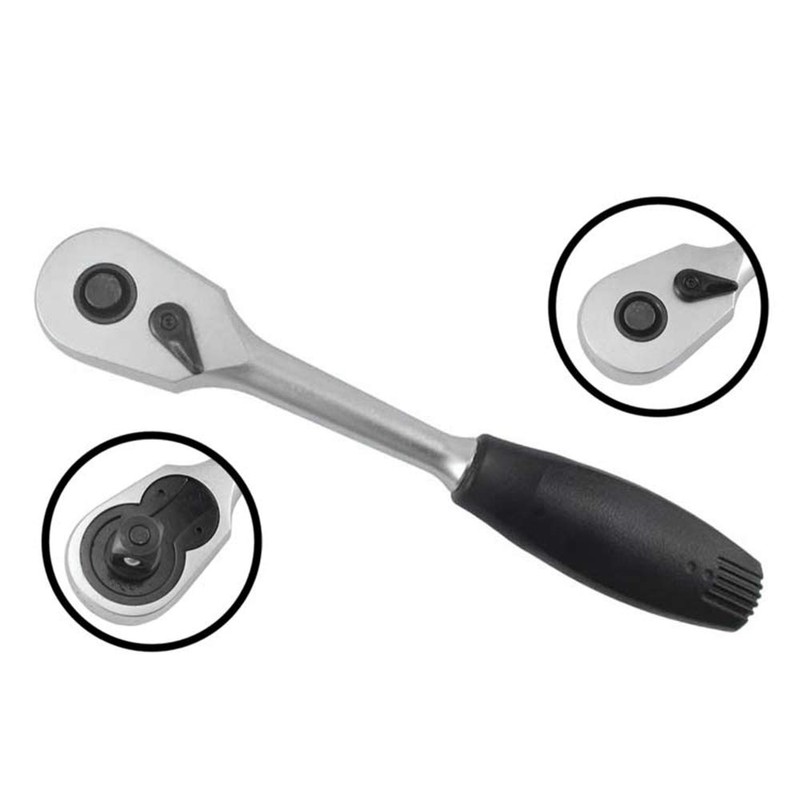 1/4-Inch Square Drive 45 Tooth Reversible Soft Grip Ratchets Wrench