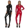 AIEOE Costume da gatto adulto in lattice sexy Halloween nero