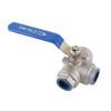 1pc Stainless Steel SUS304 Pipe Ball Valve Three Way T