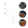 Lurrose Set of 3 Stainless Steel Long Handle Honey Stirrer