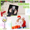 SiliFine 4 Pcs Butterfly Hand Painted Wine Glasses with Long