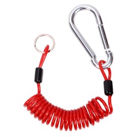Glarks 6FT Breakaway Trailer Cable Trailer Brake Cable Stainless Steel Spring Towing Coiled Wire Safety Cables Strap Ground Clip for RV Towing Trailer Emergency
