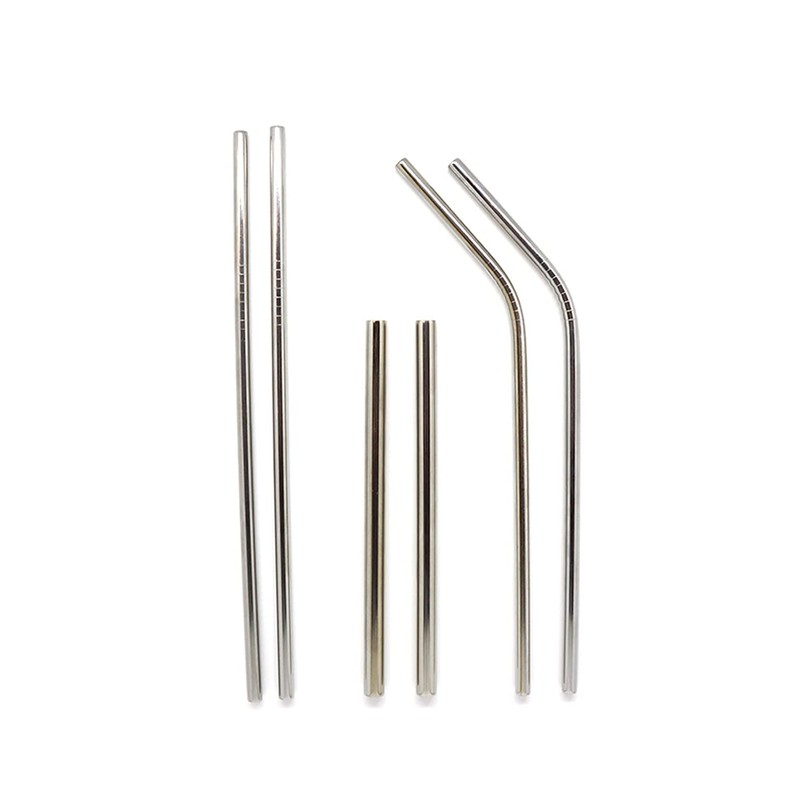 Reusable Drinking Straws, E-Koala 6 Pack Stainless Steel Straws with