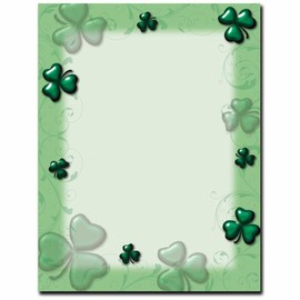 Shamrocks & Swirls Letterhead & Printer Paper (25 sheets)