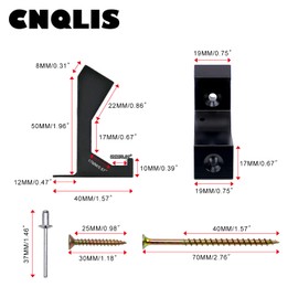 CNQLIS Squeaky Wood Relief Floor Repair Kit Can be Safely Used on Any 5/8 inch or Thicker subfloor,Eliminating Squeaky Floor Sounds,with holes(Black,12 Pcs)