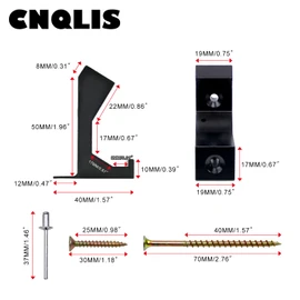 CNQLIS Squeaky Wood Relief Floor Repair Kit Can be Safely Used on Any 5/8 inch or Thicker subfloor,Eliminating Squeaky Floor Sounds,with holes(Black,12 Pcs)