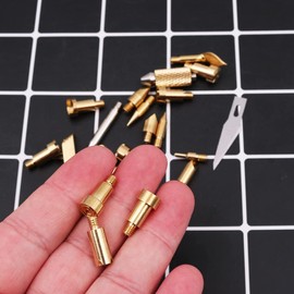 VOANZO 23PCS Wood Burning Pen Tips Stencil Set Soldering Pyrography Working Carving Embossing Carving Iron Metal Burning Pen Tips for Woodburning Tool