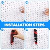 Hanaive 4 Pieces Pegboard Pliers Holder, Holds 11 Plier Per