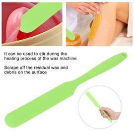 Espátula de Silicona, Espátulas de Cera Antiadherentes Aplicador de Raspador de Espátula de Cera Depilación de Silicona Reutilizable Palos para Calentador de Cera de Salón en el Hogar(verde)