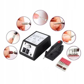 Lewer - Nail Cutter Set DM-2000CZ 20W, Professional Manicure & Pedicure Set, Cuticle & Varnish Remover, Black, Manicure Pedicure