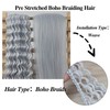 Silver Grey Boho Braiding Hair Curly Braiding Hair for Boho