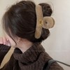 New 2023 Autumn/Winter Plush Large Claw Clip for Women, Back Head Style 5 Black Small Size 20ea