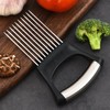 New Onion Slice Holder Stainless Steel Onion Holder for Slicing,