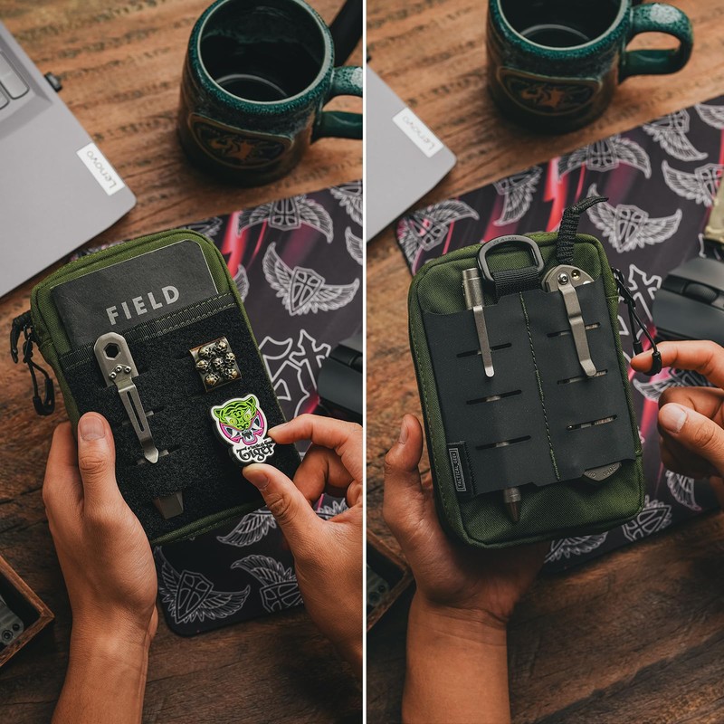 TACTICAL GEEK EDC Compact Waist Pocket Pouch, Men EDC Pouch