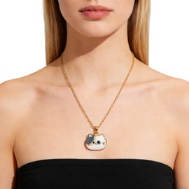 Cat Friendship Necklace for 4 BFF Best Friends Choker Necklace Funny Little Kitty Pendant Necklaces for Women Men Cat Lovers Jewelry Gift