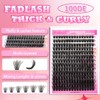 FADLASH Lash Extension Kit 100D Lash Clusters 8-16mm Eyelash Clusters