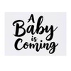 'A Baby Is Coming' Temporary Tattoo - Water Resistant, Skin-Safe,