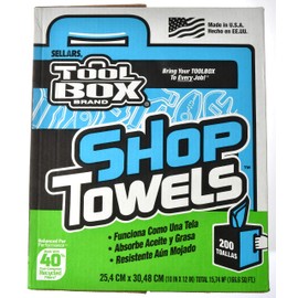 Sellars Wipers & Sorbents Blue Shop Towels, 200-Ct. Box 5520201