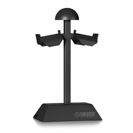 Savior Equipment Mini H.P.C Tactical Dog Vest Stand Tabletop Headphone Vest Display Rack Indoor Home Garage Free-Standing Organizer, Heavy Duty Steel Hold Up to 20 lbs, Black