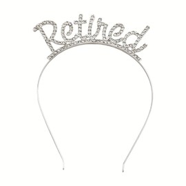 Guqqeuc Retired Headbands Retirement Party Supplies Hair Accessories for Women Retired Tiara Hairbands Retired Gifts for Mother Grandma Aunt