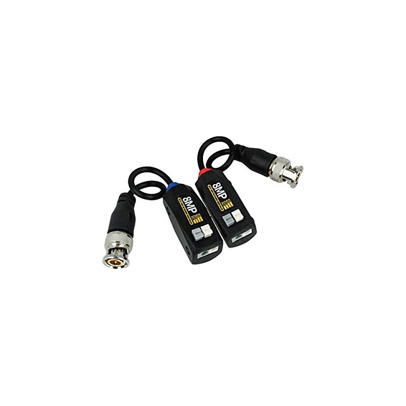 SekTek CM-05050 Balun Video 8MP BNC Male CVI AHD CVBS