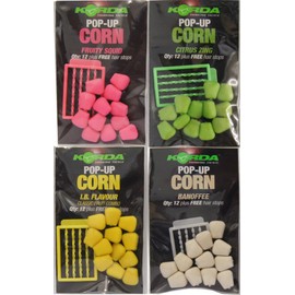 Korda Pop-Up Corn I.B. – Buoyant Artificial Sweetcorn Hookbait, High-Visibility for Carp Fishing, Includes Hair Stops, Pack of 10
