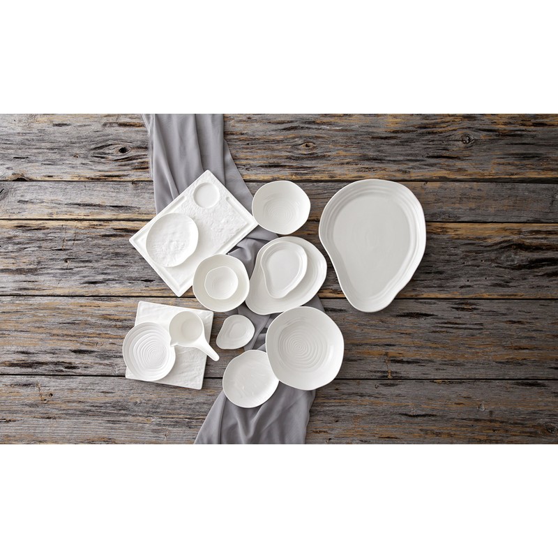 Fortessa Fortaluxe Dinnerware Contexture Ama Plate, 4.5-Inch, Set of 12