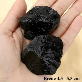 AWARDSEN Black Tourmaline Crystals Healing Stones, 5 cm Water Stones, Rough Stones, Natural Stones for Meditation, Witchcraft Ceremony, Natural Detection and Esoteric Gifts, 1 Piece