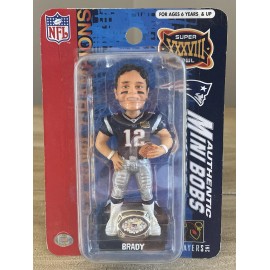 Forever Collectibles TOM BRADY New England Patriots SUPER BOWL Ring Base 4” Bobblehead NIB!