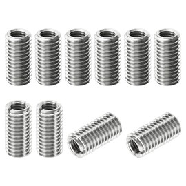 PATIKIL Thread Adapters Sleeve Reducing Nut, 10 Pcs M12x1.75 Male to M8x1.25 Female Repairing Insert Nut Screw Reducer Stainless Steel Fastener 24mm
