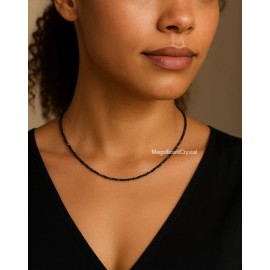 Crystal Premium Hematite Beaded Choker Healing Dainty Women Boho Crystal Necklace Gifts