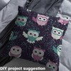 Feelyou Cartoon Owl Upholstery Fabric for Chairs, Cute 3D Animal