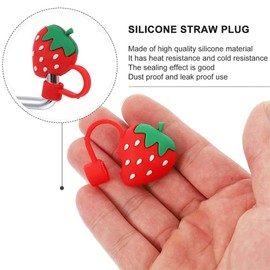 Ausla Silikonkappe Wiederverwendbare Strohhalte für Niedliche und Dekorative Getränke, 6 -pcs (Typ B)